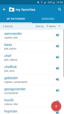 Dutch-Spanish Dictionary android App screenshot 1